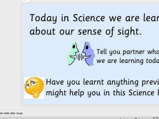 SCIENCE YEAR 1&2 BODY PARTS AND SENSES 7 LESSONS