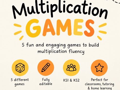 Editable Multiplication Games | Times Tables Fluency Games
