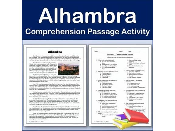 Alhambra | International Landmarks Reading Comp Passage & Activity - Editable