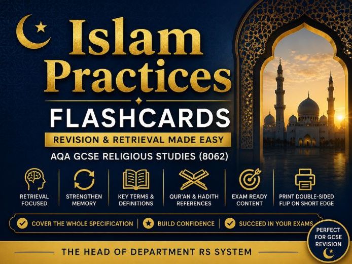 AQA GCSE RS (8062) - Islam Practices Flashcards | Revision & Retrieval