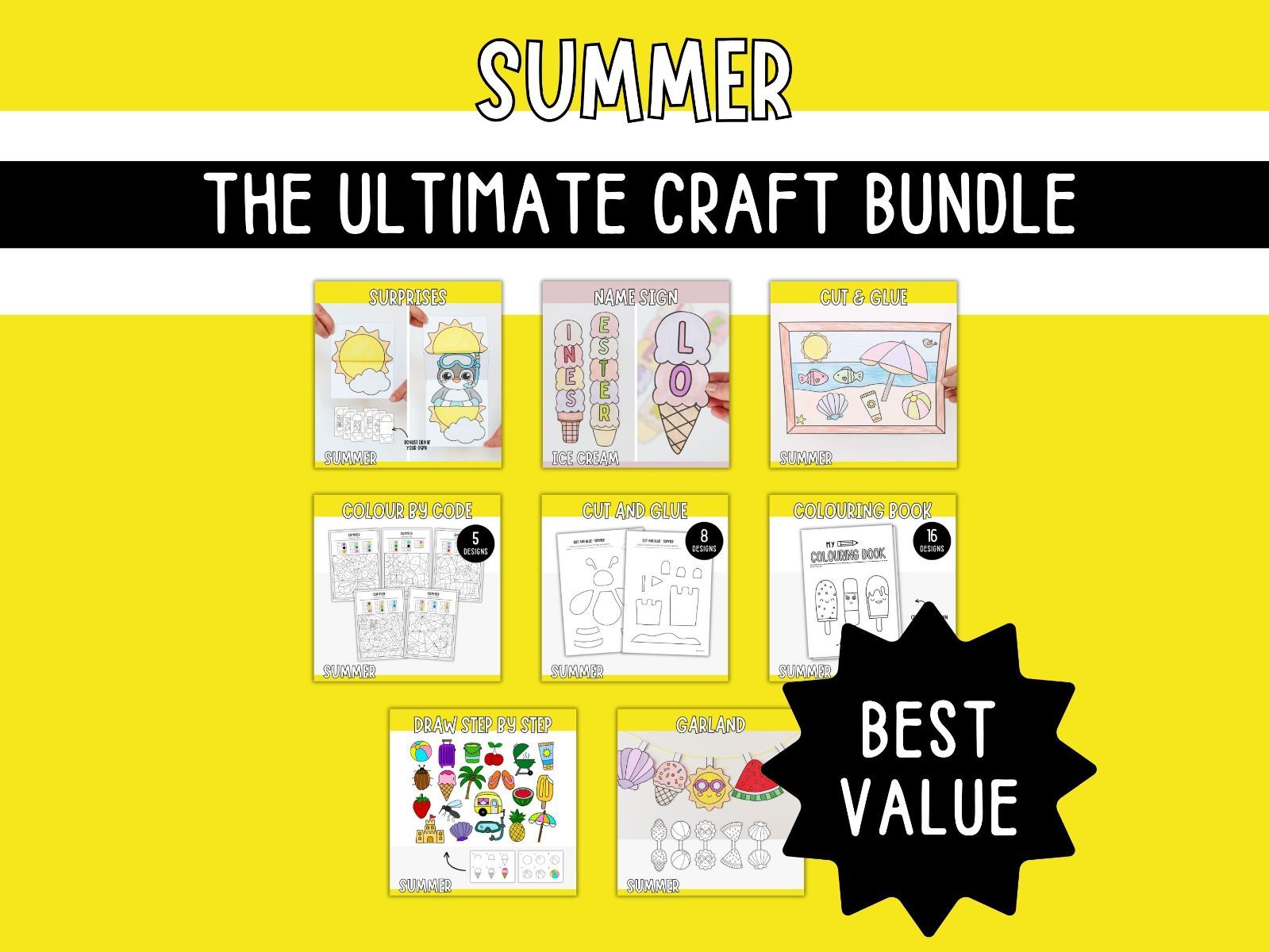 The Ultimate Summer Craft Bundle - Printables for Kids