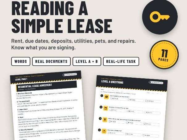 Reading a Simple Lease: Rent, Deposits and Move-In Costs for SEND