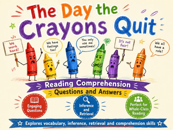 The Day The Crayons Quit - Comprehension - KS1