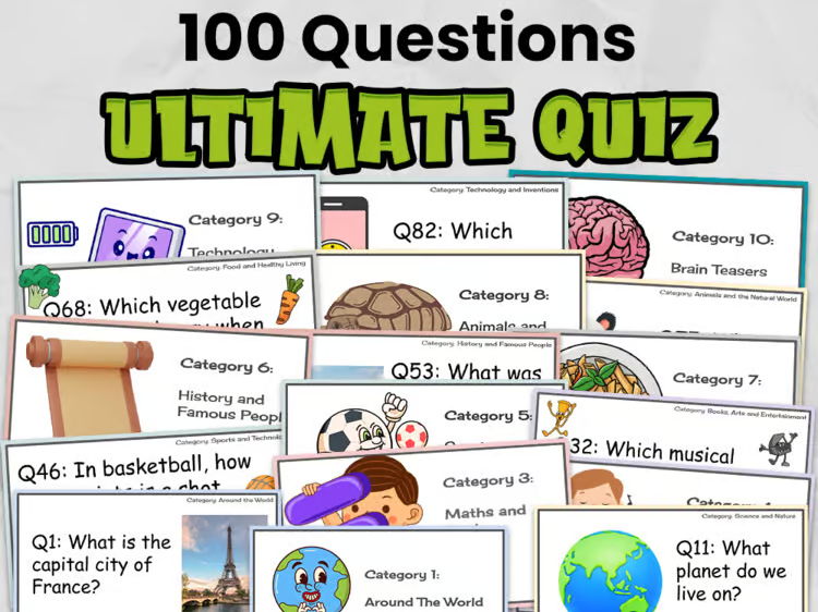 General Knowledge Quiz & Trivia PowerPoint | End of Term Activity | Years 3–6