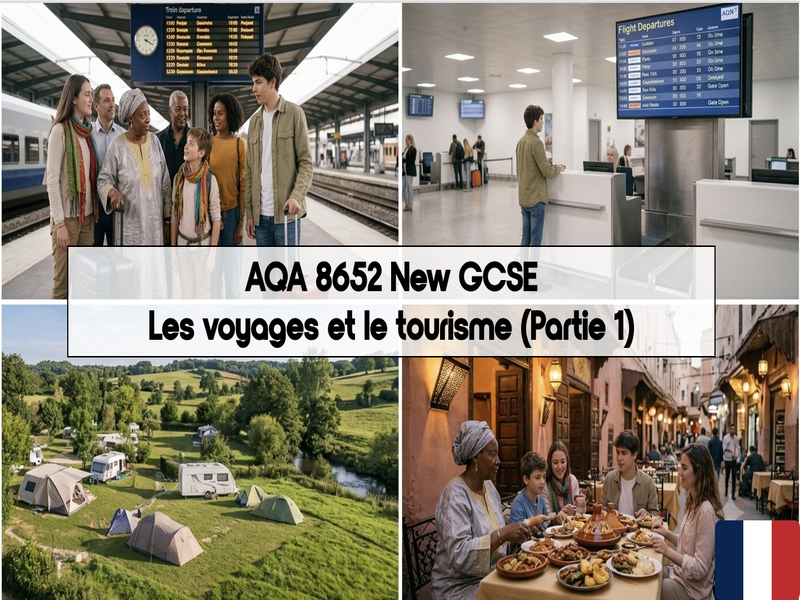 GCSE FRENCH: AQA 8652 New GCSE - Les voyages et le tourisme (PART 1) - AQA New SPEC