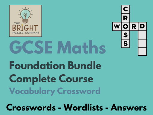 GCSE Maths Higher - Crossword Puzzles Bundle