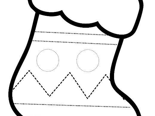 Handwriting Patterns on a Christmas stocking 