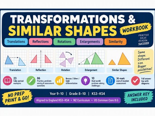 Transformations & Similar Shapes Workbook