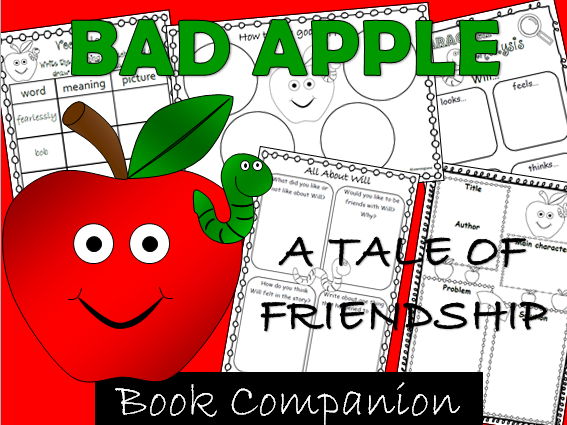 Bad Apple book companion and craft- A Tale of Friendship