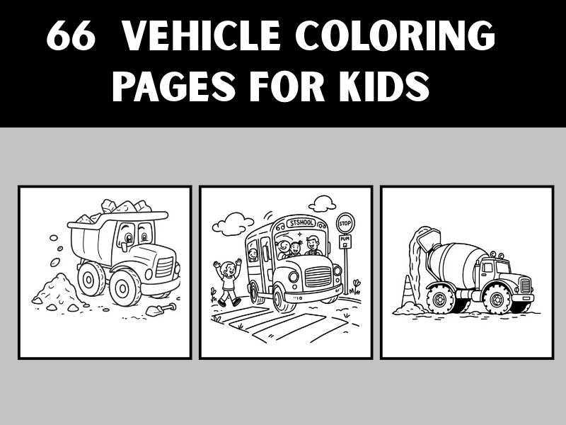 Vehicle Coloring Pages For Kids