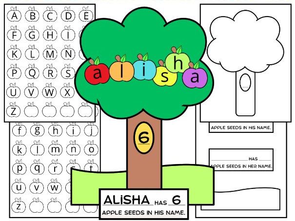 Fall Apple Tree Name Craft | Back to School Icebreaker & September Bulletin Board Activity