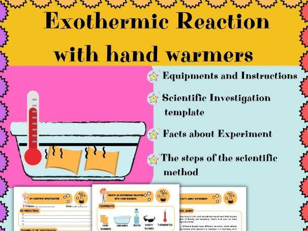 exothermic reaction with hand warmers Experiment : STEM activities and Scientific Method