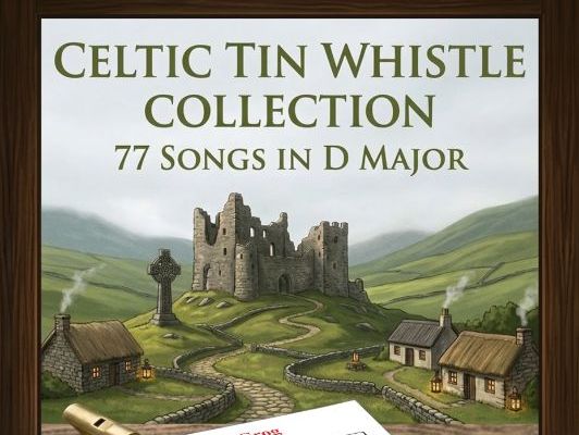 Celtic Tin Whistle Collection – 77 Songs in D Major