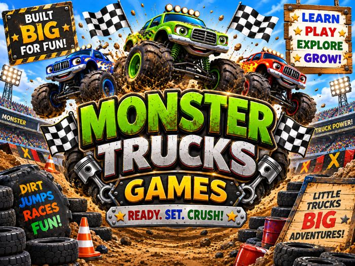 Monster Truck Math Games & Centers | Numbers 1–20, Counting & Shapes | Preschool–1st Grade