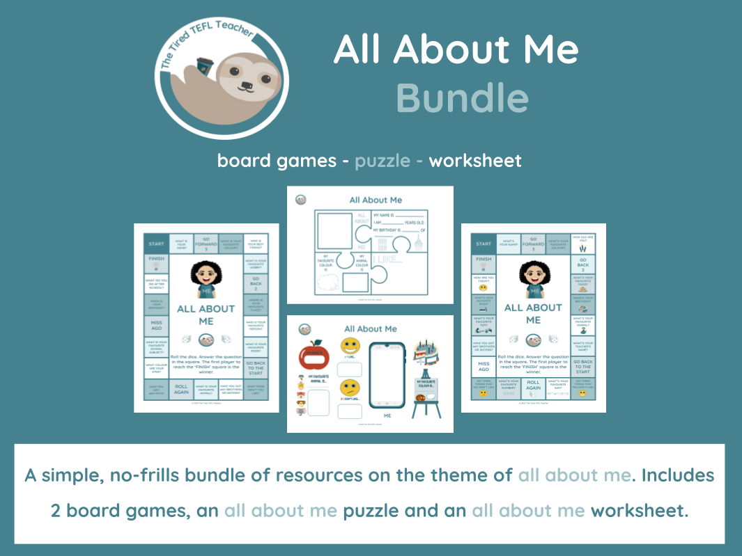 ESL Young Learners All About Me Bundle