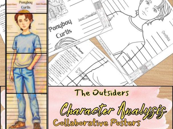 The Outsiders Character Analysis Collaborative Posters