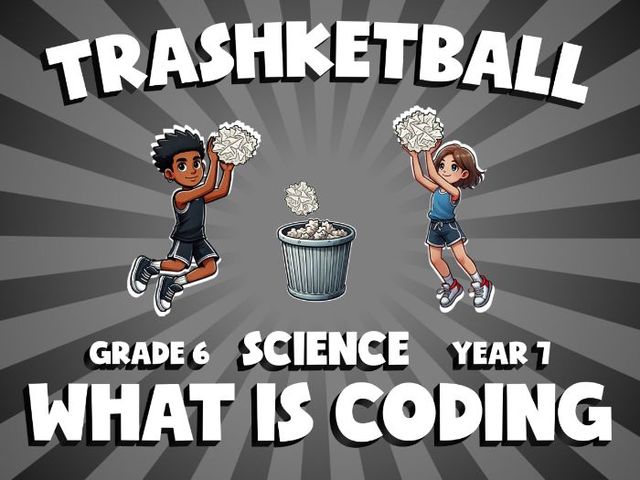 What is Coding TRASHKETBALL Science Game | No-Prep Year 7 Review Activity