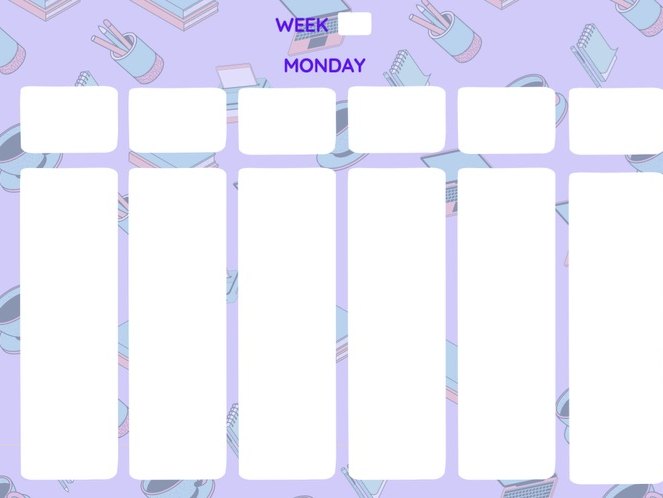 Editable Digital Weekly Lesson Planner - Lilac Theme