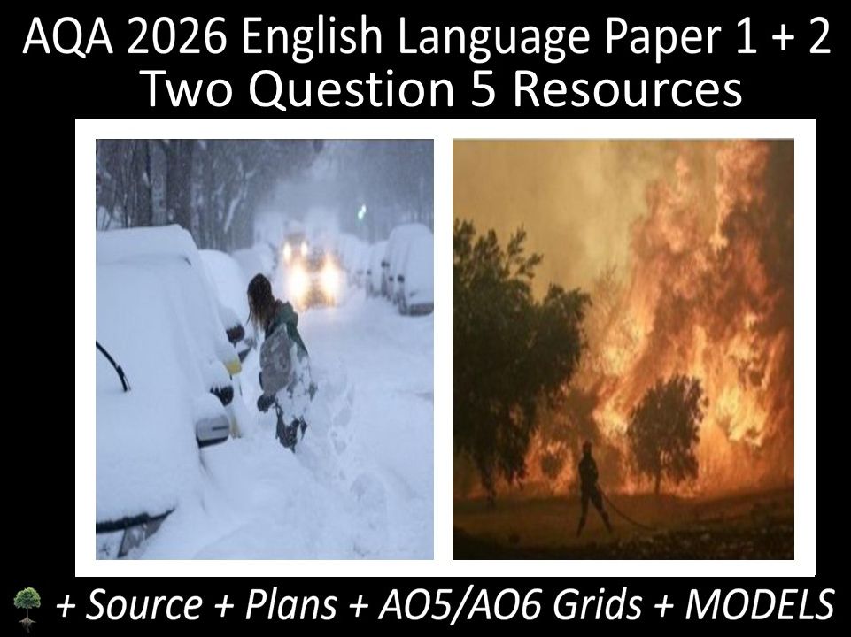 Two Question 5: AQA 2026 English Language Paper 1 + 2 | Resources