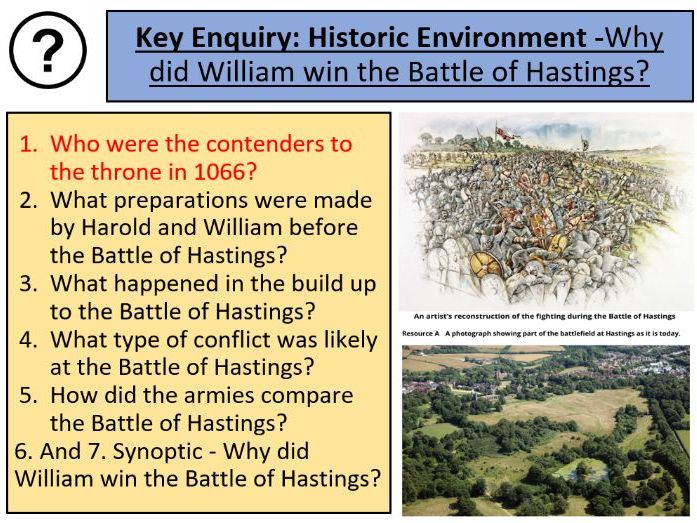 AQA Norman England - Historic Environment 2027 The Battle of Hastings