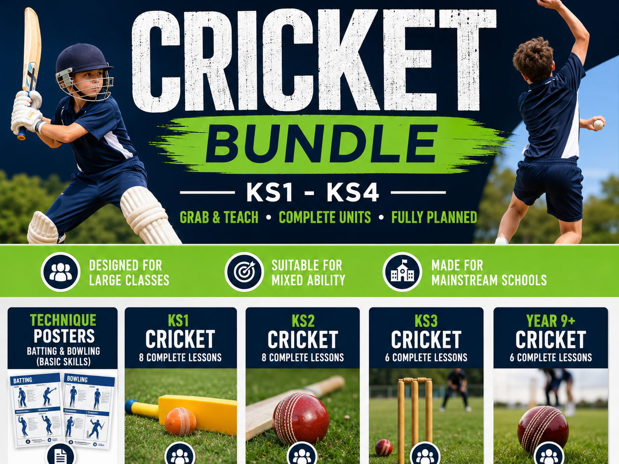Complete Cricket Bundle | KS1–KS4 | Grab & Teach