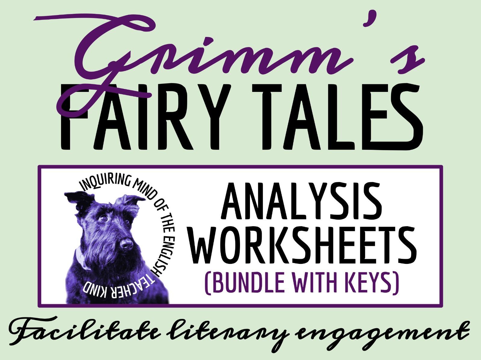 Grimm's Fairy Tale Close Reading Analysis Worksheets with Answer Keys