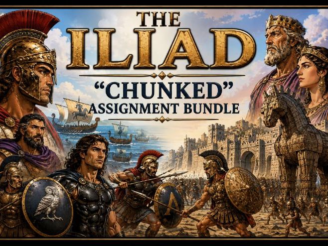 The Iliad "Chunked" Assignment Bundle (30 Assignments)
