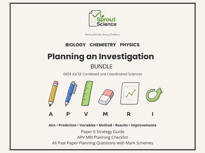 Planning an Investigation | Paper 6 Exam Prep Bundle