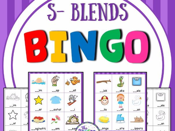 Blends Bingo Game (S Blends)