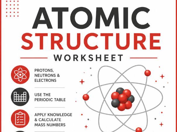 Atomic Structure Worksheet  GCSE Chemistry KS3/KS4