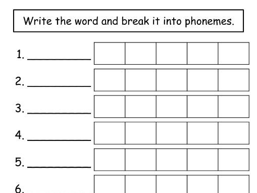 Elkonin Boxes for Spelling