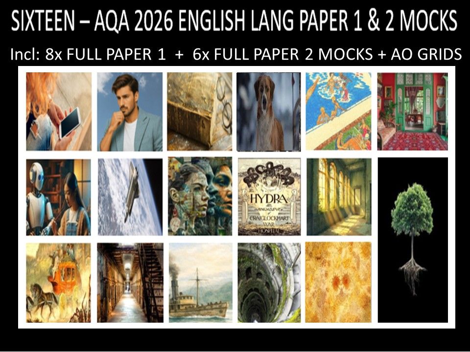 SIXTEEN - AQA PAPER 1 & 2 | 2026 FULL MOCKS | AO GRIDS