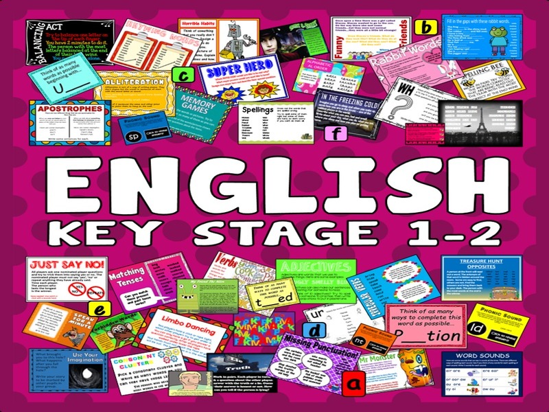 200 KEY STAGE 1-2 ENGLISH ACTIVITIES GAMES STARTERS RESOURCES LITERACY  READING WRITING SPEAKING