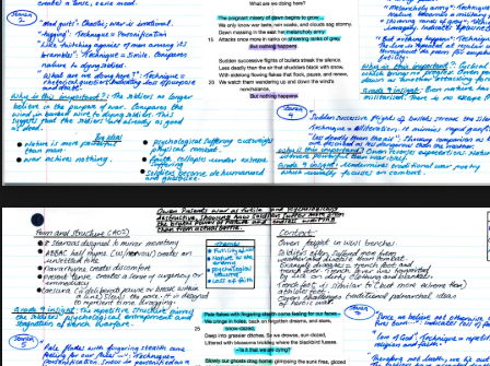 Exposure by Wilfred Owen: GCSE Live Annotation Model (2x A3) Power and Conflict Poetry Grade 7-9