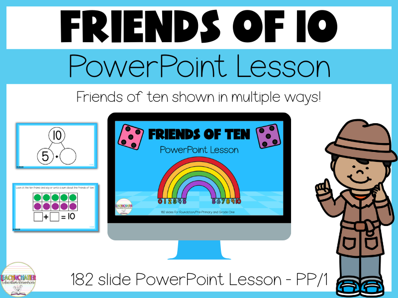 Friends of Ten PowerPoint Number Bonds to 10 EYFS & Year 1 Maths