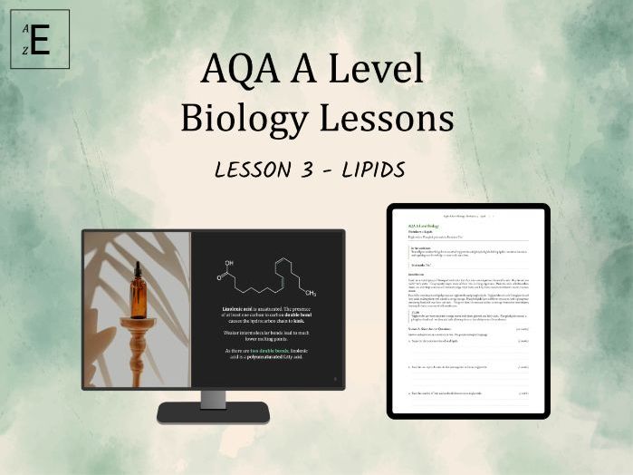 AQA A Level Biology Lesson 3 - Lipids
