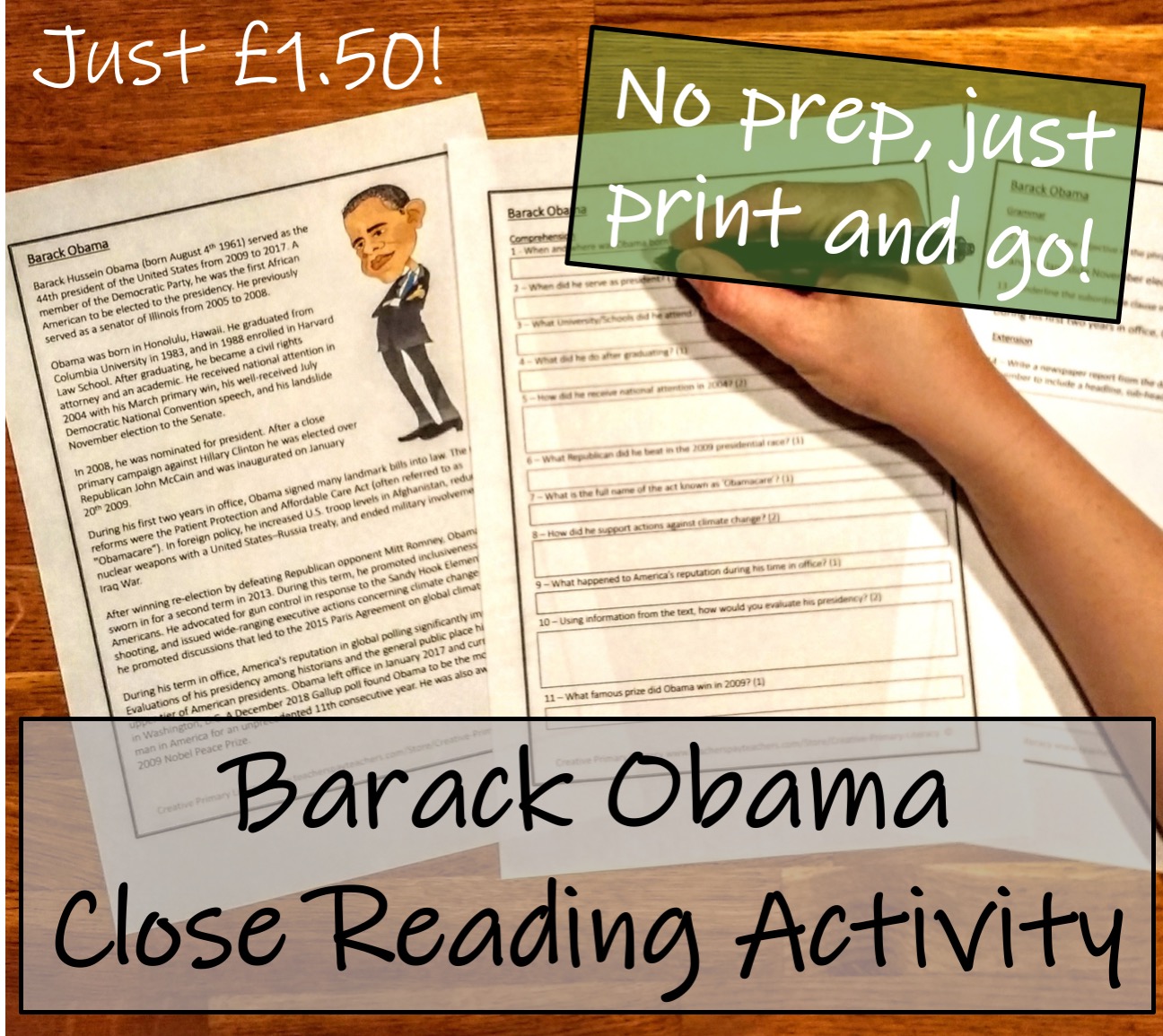 UKS2 History - Barack Obama Reading Comprehension Activity | Teaching ...