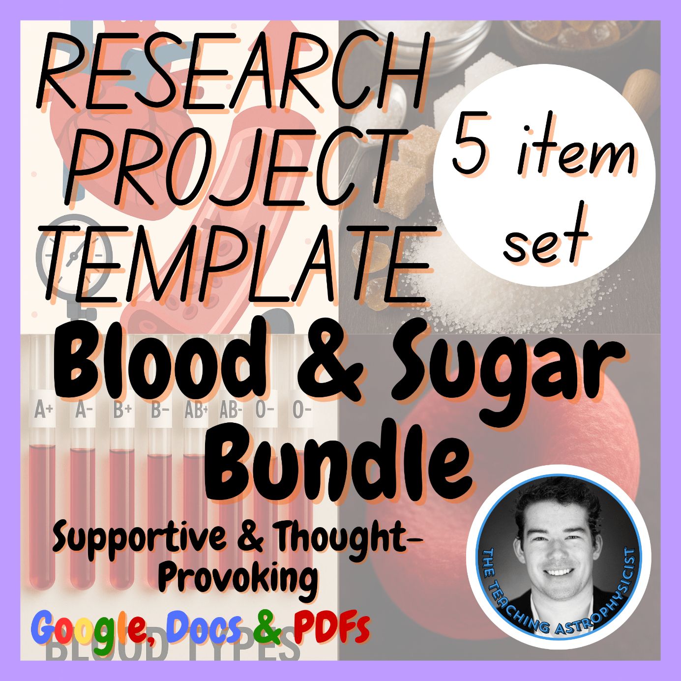 Blood & Sugar Bundle | 5 Science Research Project Templates | Physical Education