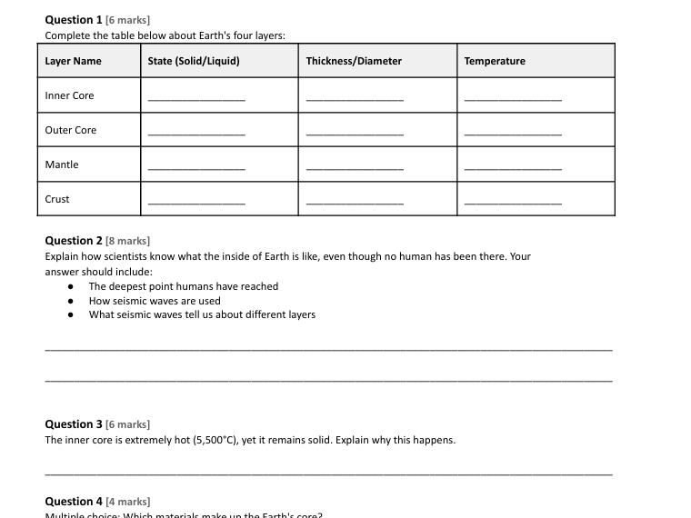 Inside Earth - Complete KS3 Geography Lesson Pack