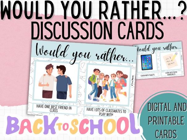 Back to School Would You Rather | ESL Speaking Activity | Icebreaker Game | First Day of School