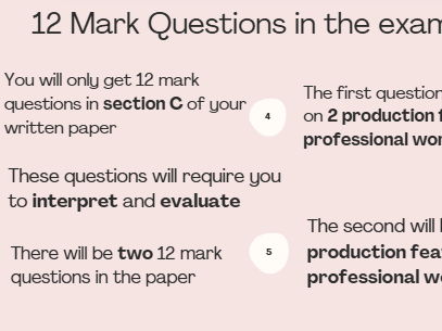 GCSE Dance 12 mark Question