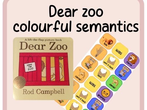 Dear zoo colourful semantics -build a sentence