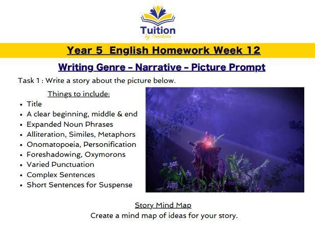 12. Year 5 - Creative Writing & Spelling