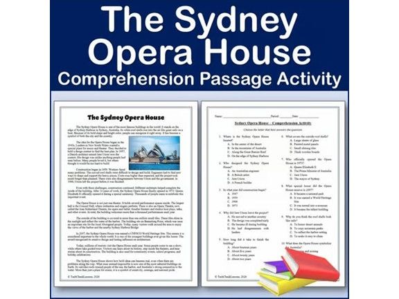 Sydney Opera House | International Landmarks Comp Passage & Activity - Editable