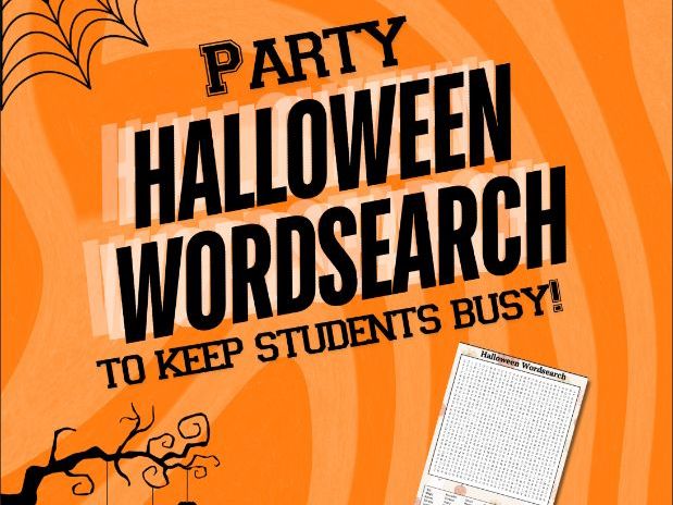 Halloween Party Wordsearch! To keep students entertained!
