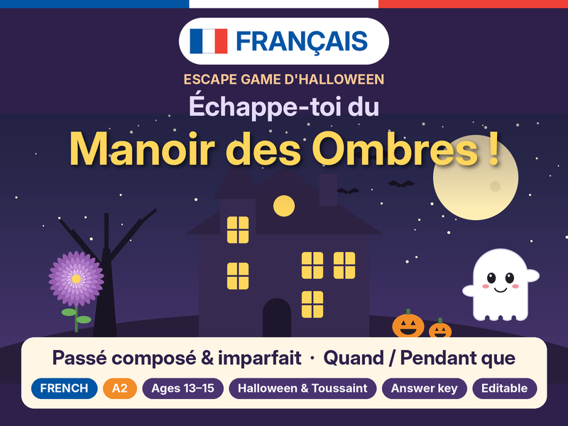 French Halloween & Toussaint Escape Game – Passé composé & Imparfait – A2