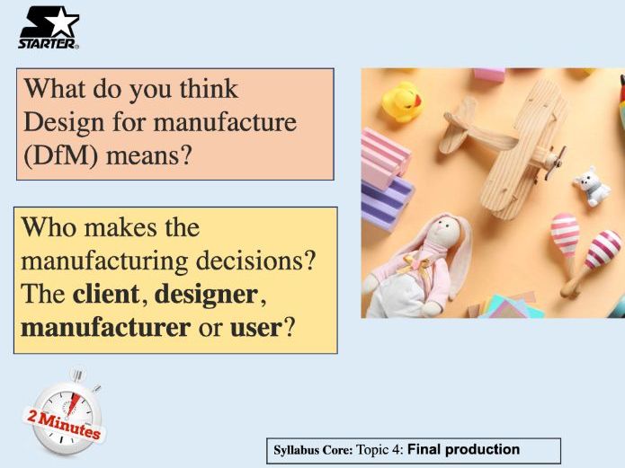 C4.1: Design for manufacture strategies ​