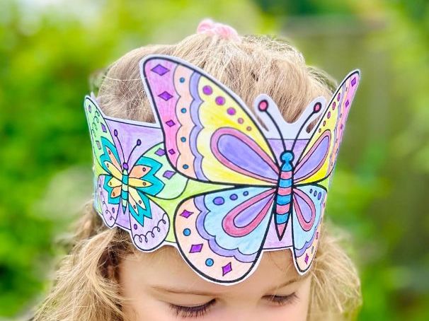 Butterfly Crown Craft Activity