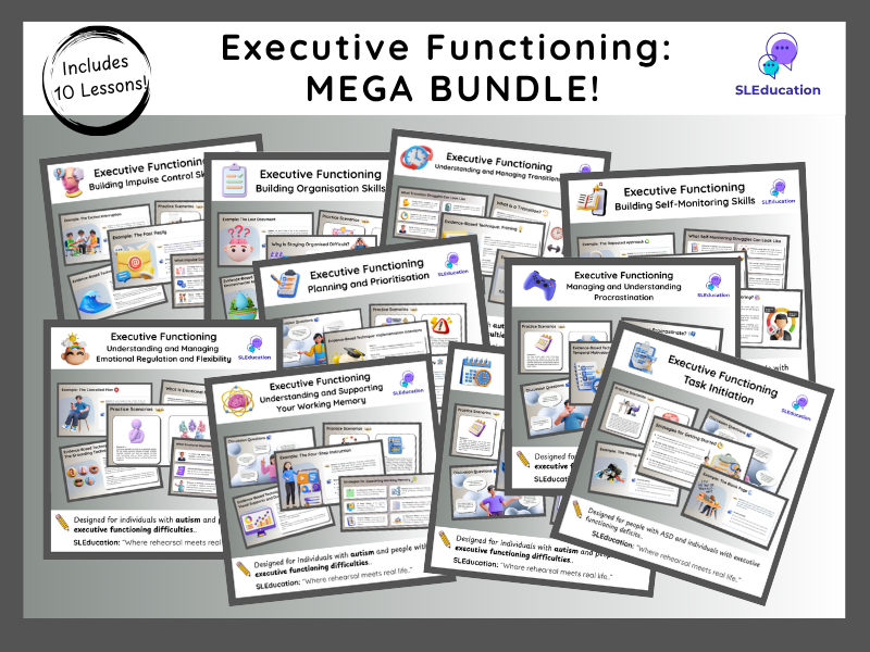 Executive Function Skills Mega Bundle | Autism Life Skills | 10 Full Lessons
