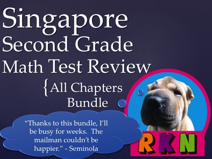 Singapore 2nd grade math test review bundle teaching resources